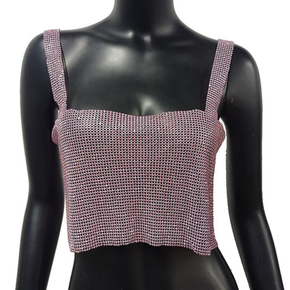 Dámský croptop s kamínky