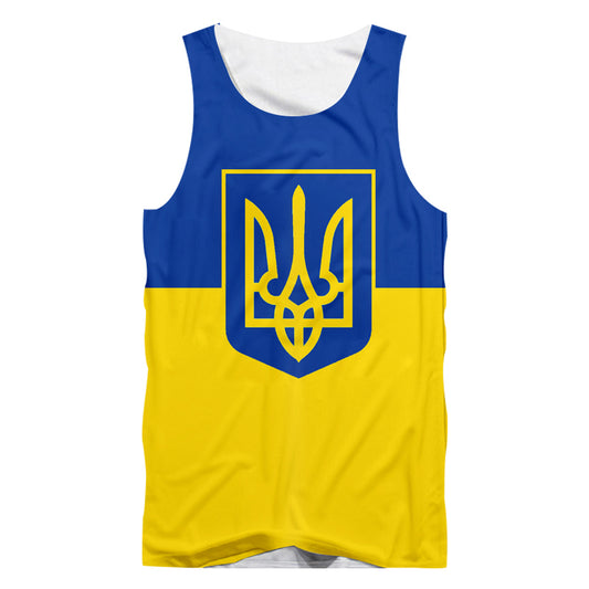 Tílko ve stylu ukrajinské vlajky a znaku